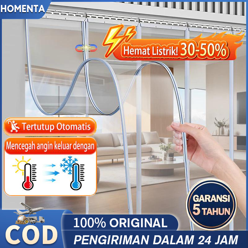 [Hadiah adalah aksesoris] Tirai Magnet Elegan bahan plastik PVC Tirai partisi magnetik transparan Ti