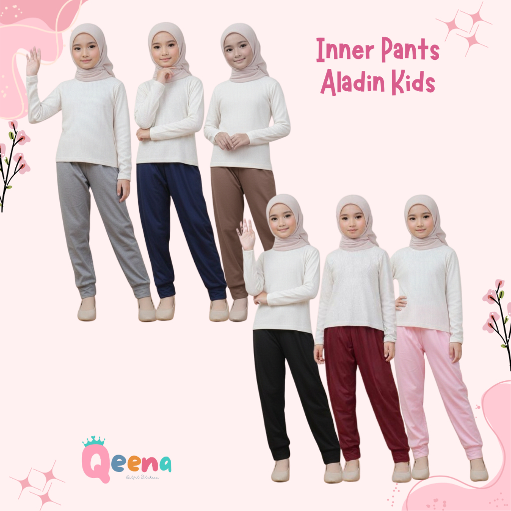 Celana Dalaman Inner Celamis Anak Perempuan Legging Model Aladin Katun Adem Nyaman Premium Usia 8 10