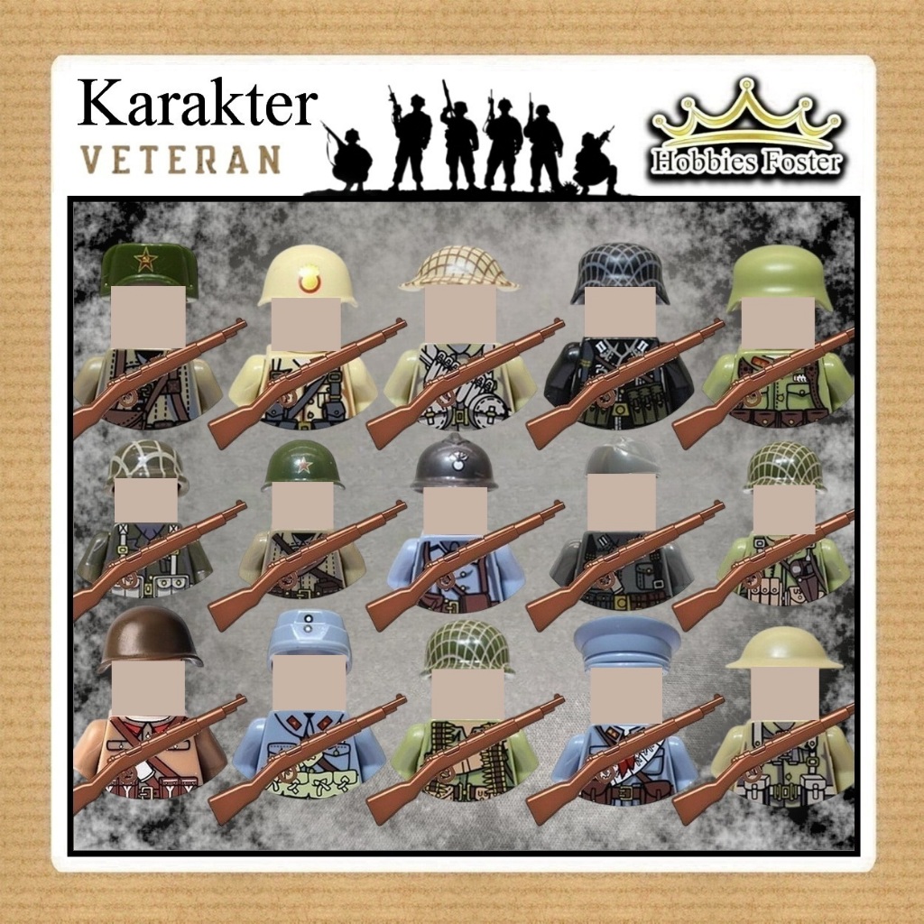 BRF 4 to 20 - Boneka Aksi Special Karakter Tentara Veteran WW1 WW2 - V00