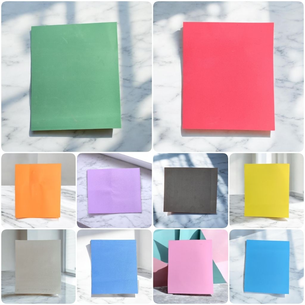 Paket 10 lembar Spon eva Busa Hati tebal 2 mm Aneka warna dan ukuran