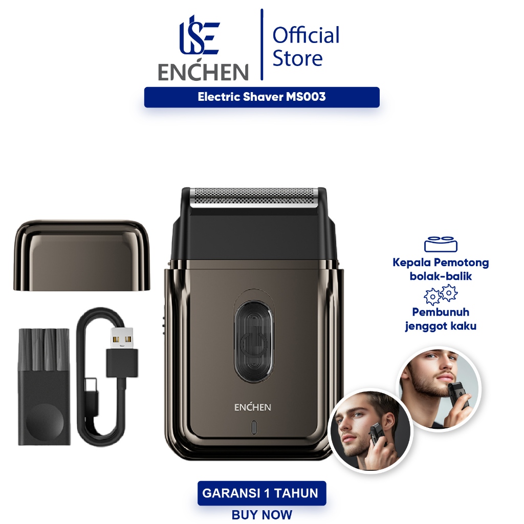ENCHEN MS003 Alat Cukur Elektrik Alat Cukur Kumis Jenggot Portable Slim Mini Electric Shaver