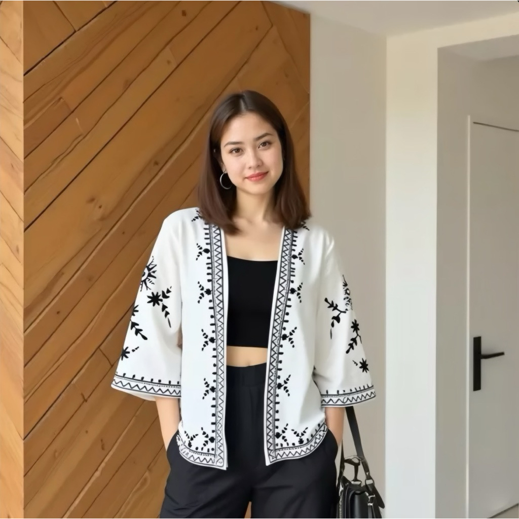 OVERSIZE CERUTY OUTER (B87) NEW CARDI TRIBAL - CARDI KIMONO CALLIE OUTER ATASAN KARDIGAN BAJU WANITA