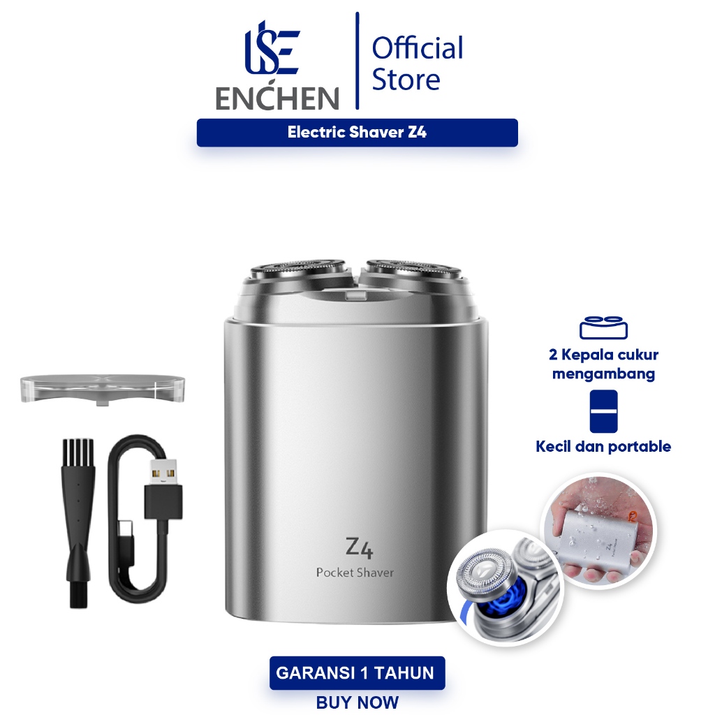 ENCHEN Z4 Pop-up Waterproof Shaver Mini Travel Alat Cukur Elektrik Pencukur Jenggot Portable