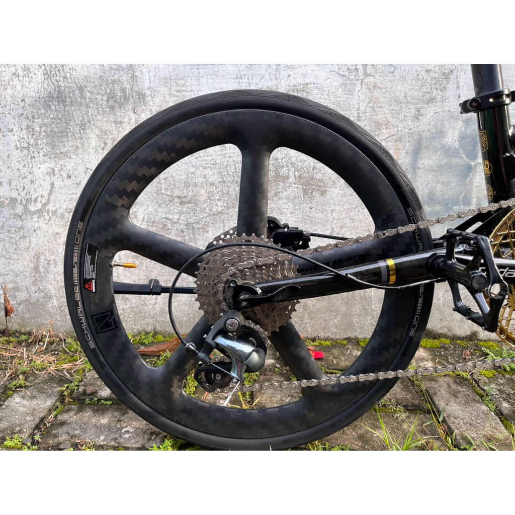 velg wheelset Nautilus Carbon 5 spoke sepasang discbrake