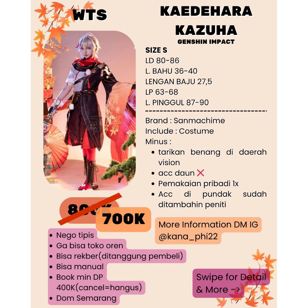 Costume Kazuha Sanmachime