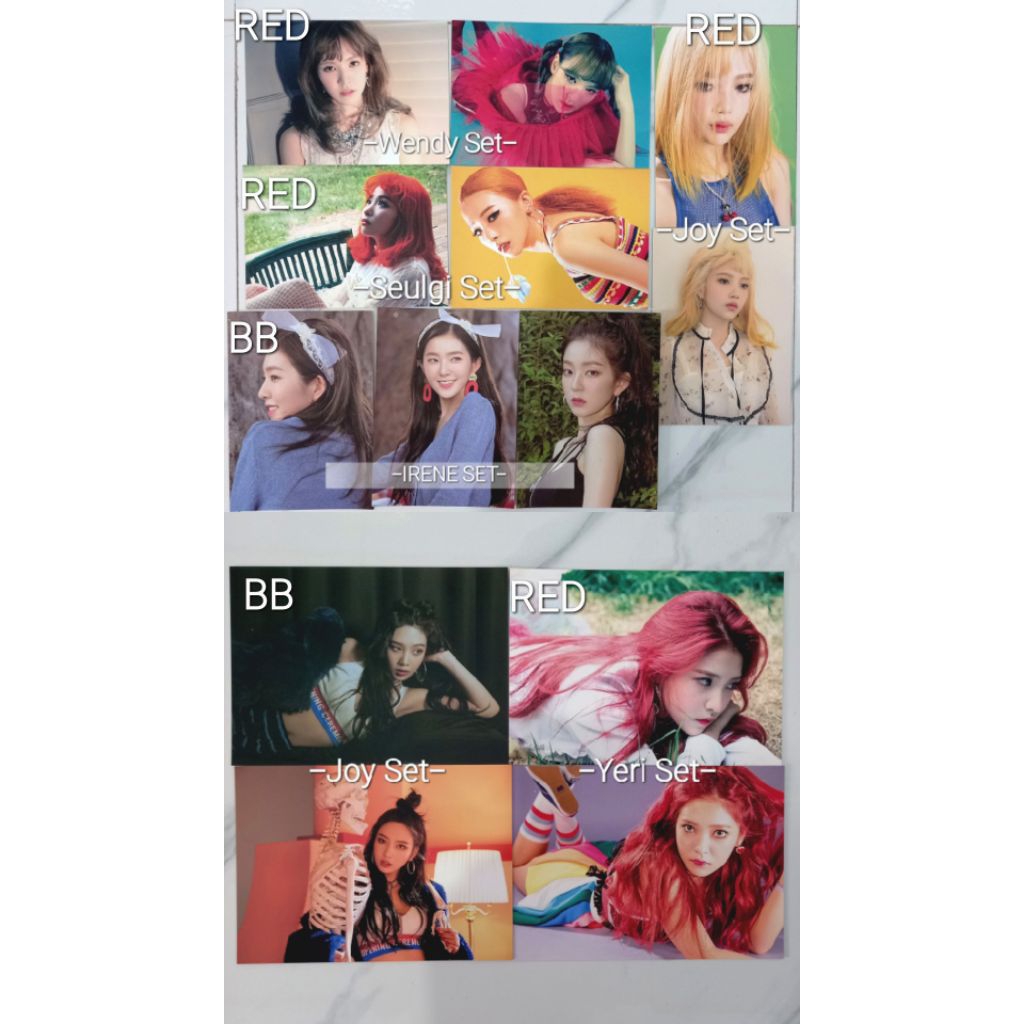 [Rare Item] Red Velvet Official Postcard Merchandise era Bad Boy Redmare RED album IRENE WENDY SEULG