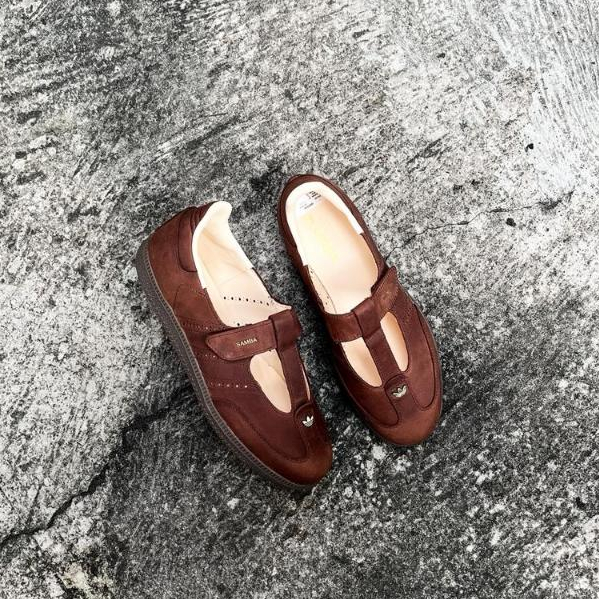 ORIGINAL BNIB Adidas Samba Jane Leather Brown HP7130