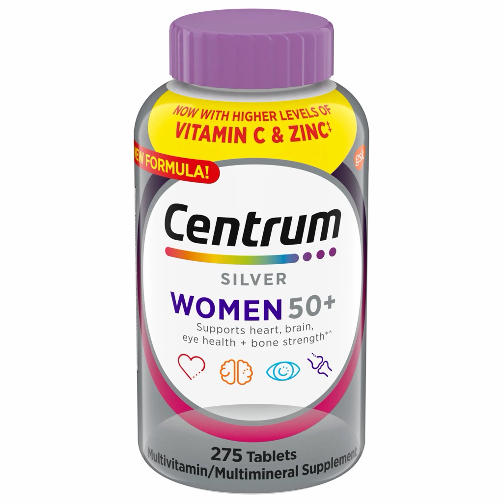 Centrum Silver Women 50+ Multivitamin Wanita 275 Tablet Vitamin Lengkap Usia 50 Plus (Exp 11/26)
