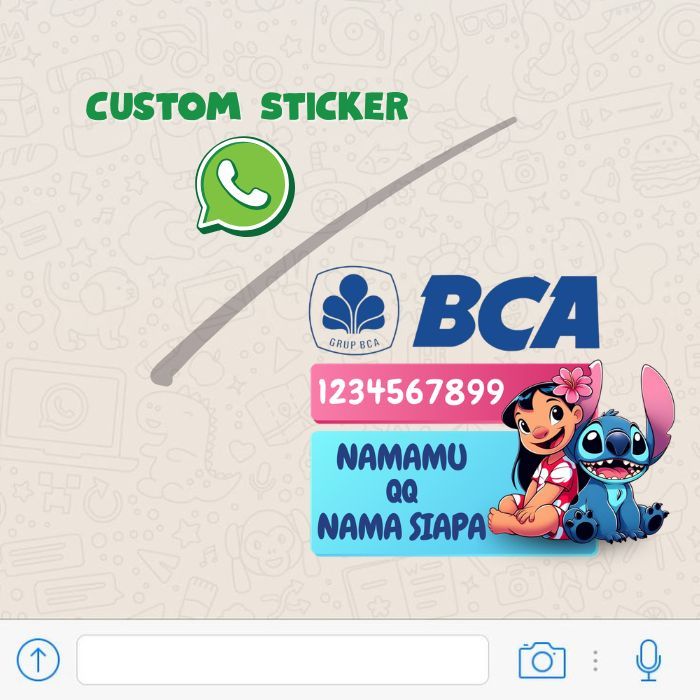 Whatsapp Sticker Nomor Rekening E Wallet Custom