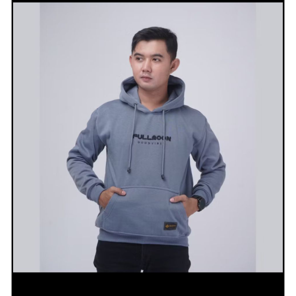 Hoodie Fullmoon Unisex Premium dengan Bahan Fleece Tebal, Nyaman Dipakai