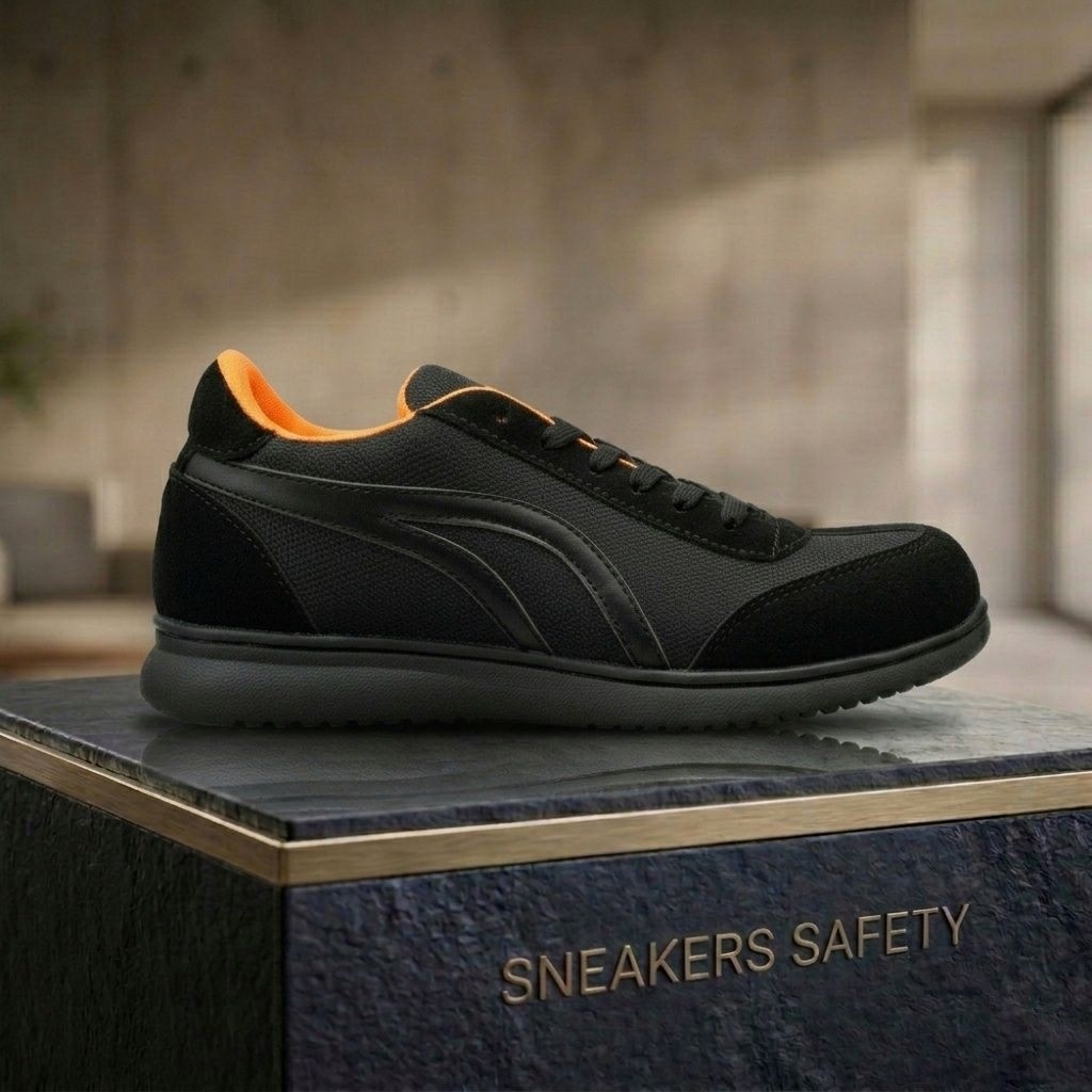 SEPATU SNEAKERS SAFETY PRIA PROYEK SEPATU KERJA SAFETY UJUNG BESI