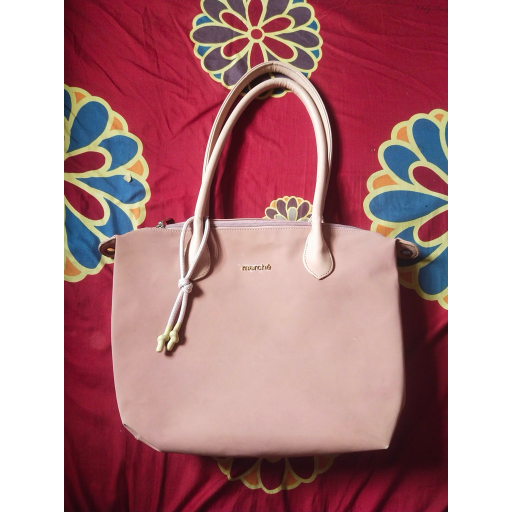 preloved merche totebag alice misty pink