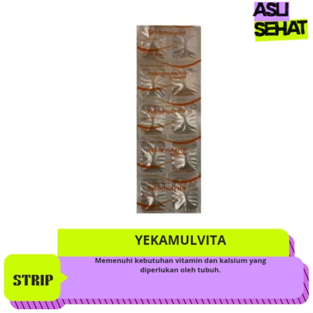 YEKAMULVITA Strip 10 Kaplet (Vitamin Untuk Nutrisi Mata Yang SEHAT)