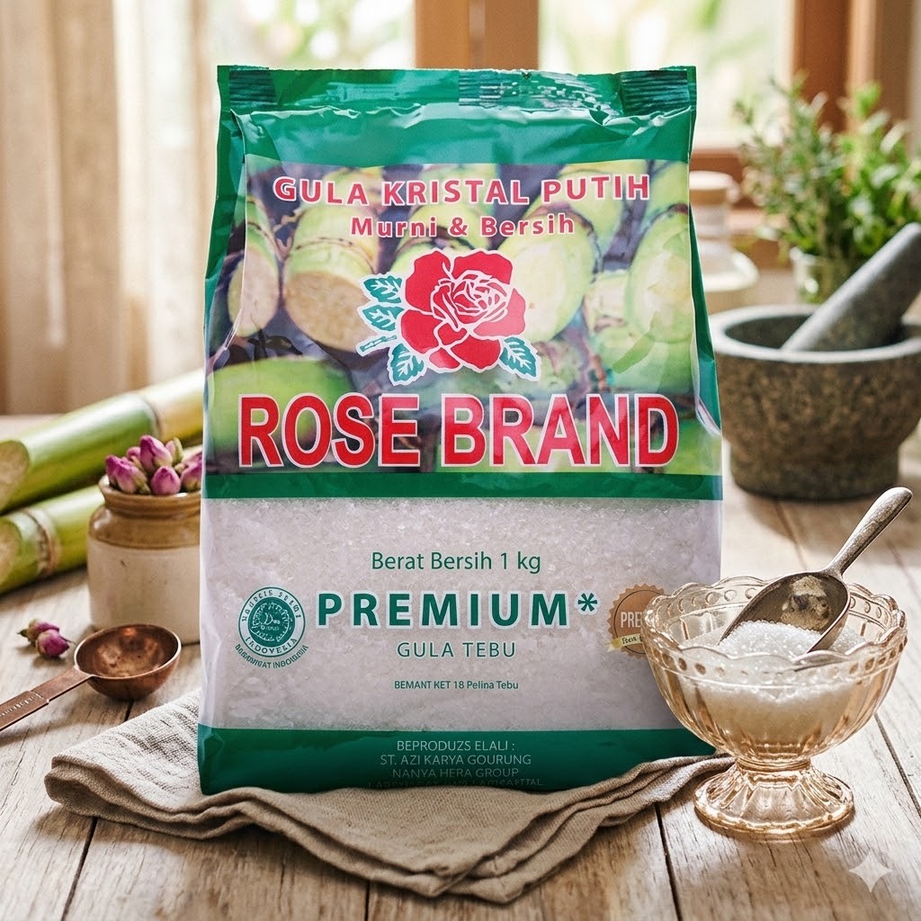 GULA PASIR 1KG / GULA ROSE BRAND PREMIUM 1KG / GULA ROSE BRAND