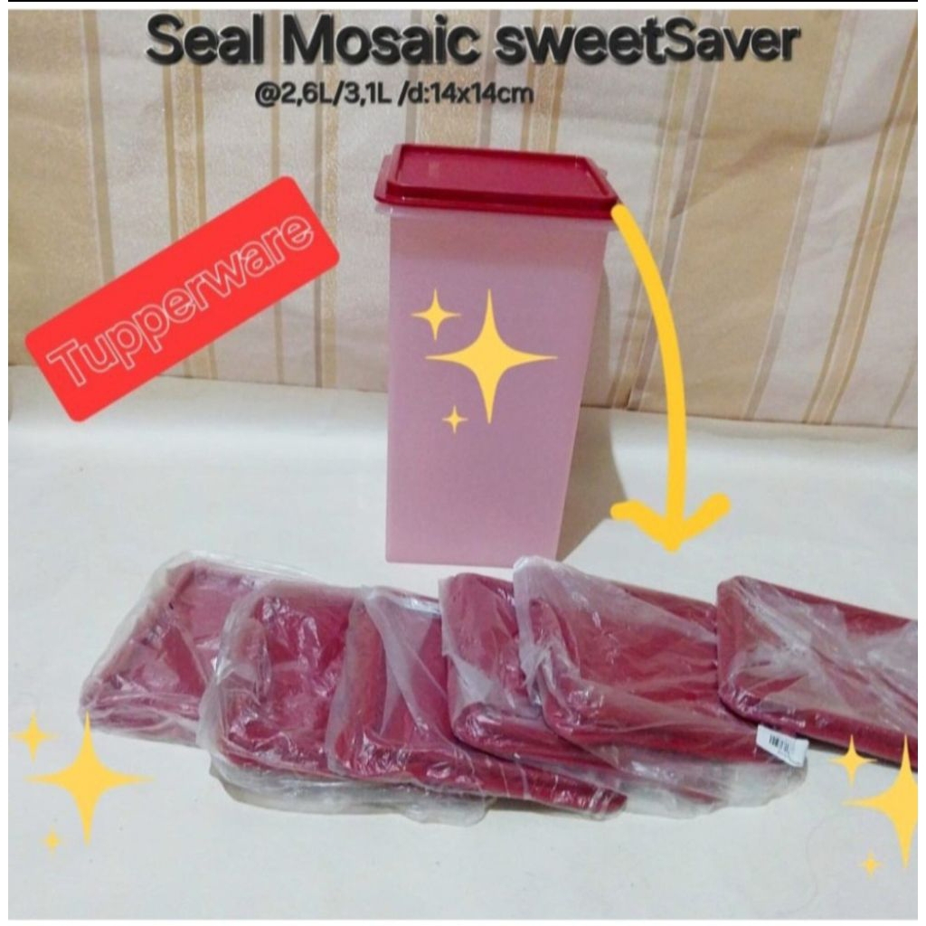 Tupperware new Seal Mosaic sweet saver//tutup sweet saver