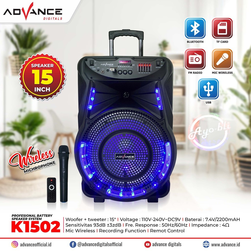 Speaker Aktif Protebel Advance K-1502