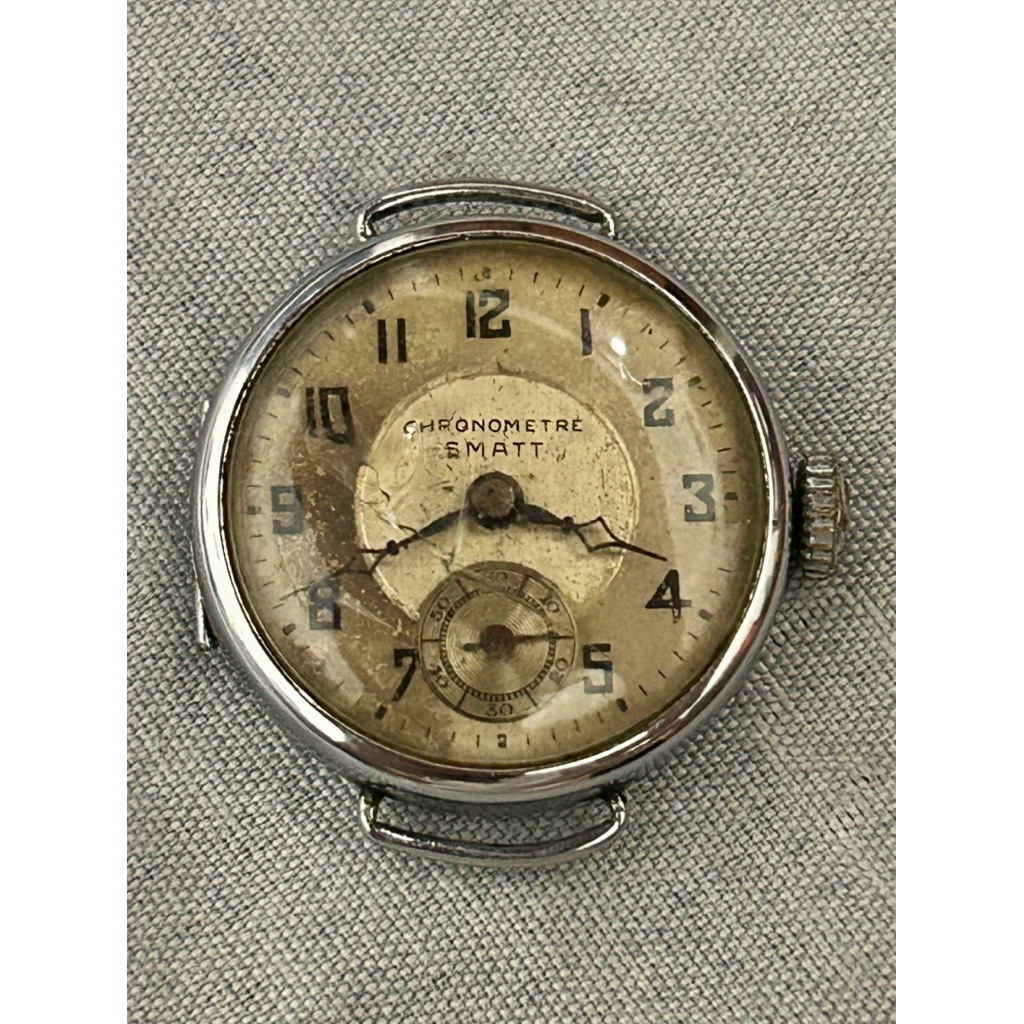 Trench Watch Swiss Cronometre manual winding movement antik