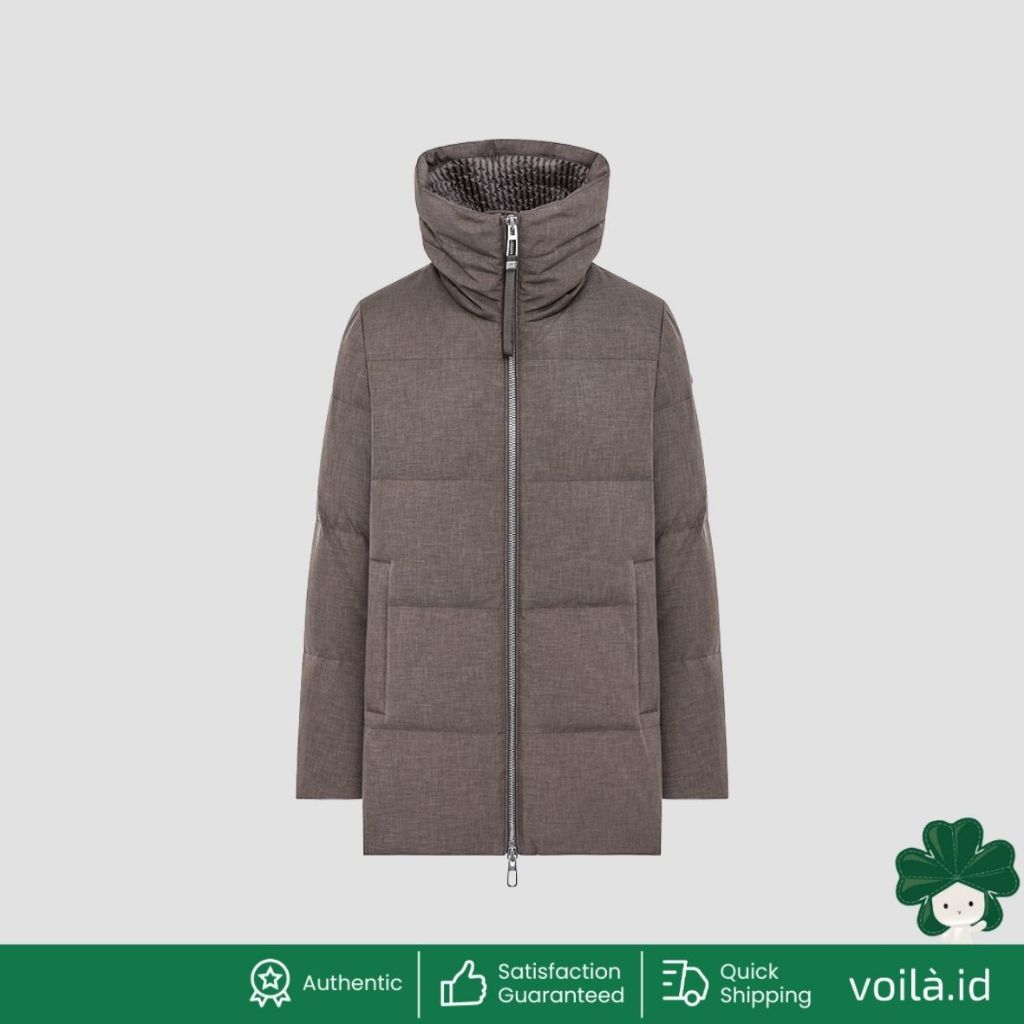 Melody Soraga Wide Crater Down Jacket Mocha Brown