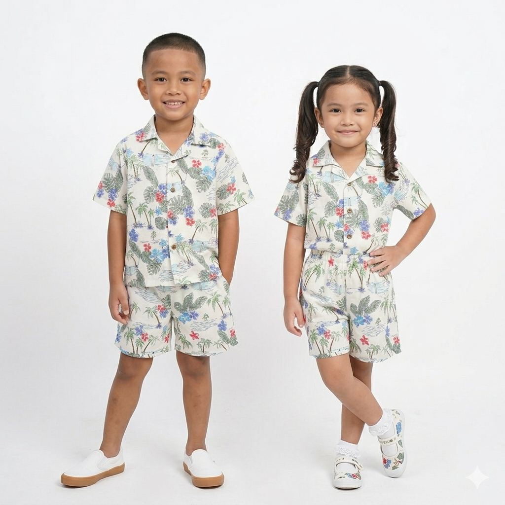 Setelan Anak unisex Hawaian Rayon Premium