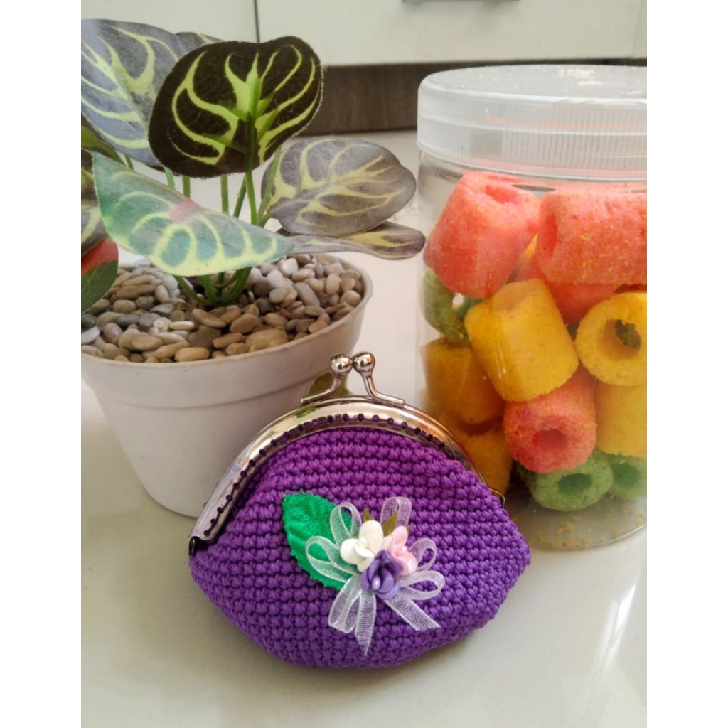 Dompet Rajut Koin Behel Mini
