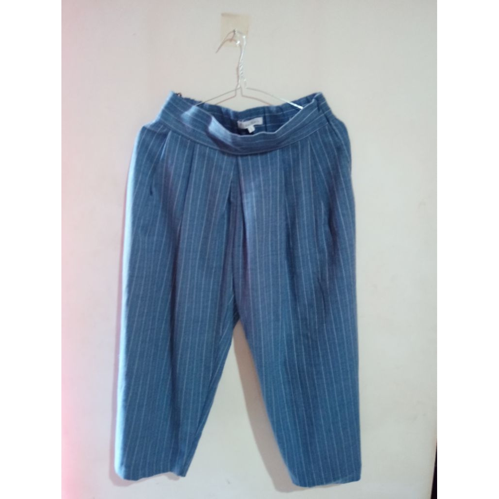 (SECOND)celana panjang wanita warna jeans 7/8