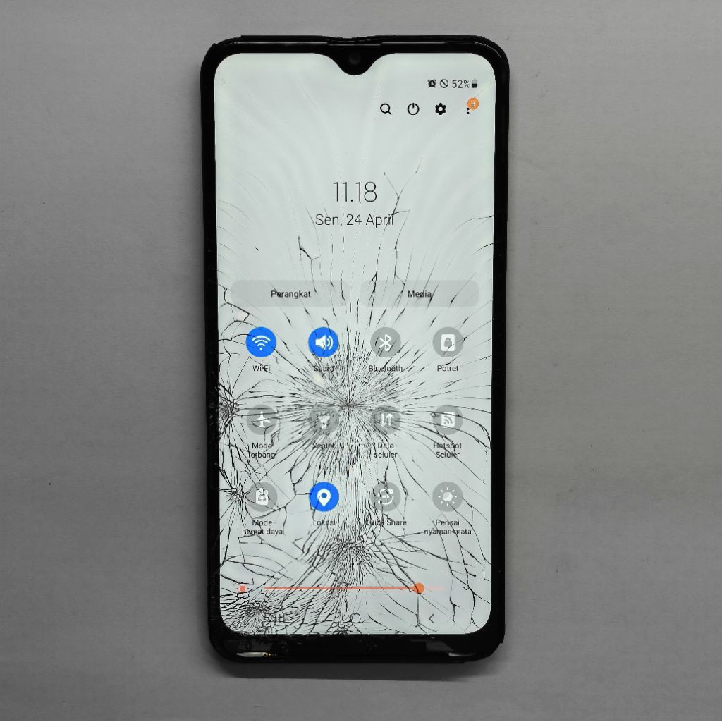 Lcd Samsung A10S / A107 Original Copotan Minus Kaca Retak LCD-503