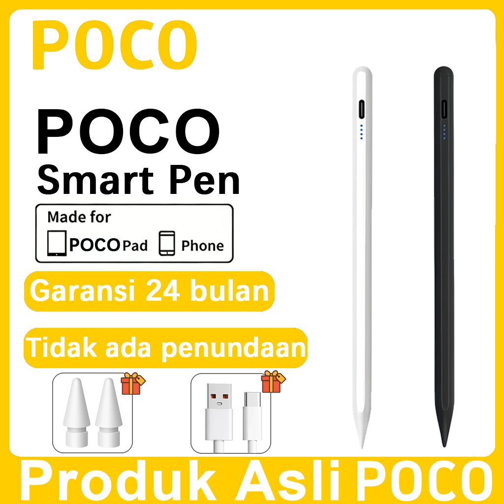 Stylus pen for POCO Pad 5G/Pad X1/Pad M1/Focus Pen POCO Tablet Multifungsi. Alat menggambar dan melu
