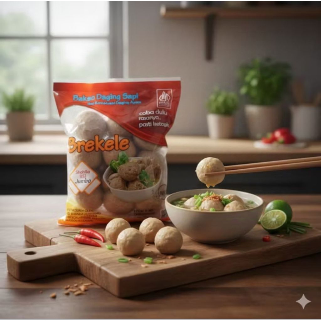 Bakso Sapi Jumbo Brekele/Bakso Frozen Sapi dan Ayam Halal Enak isi 10