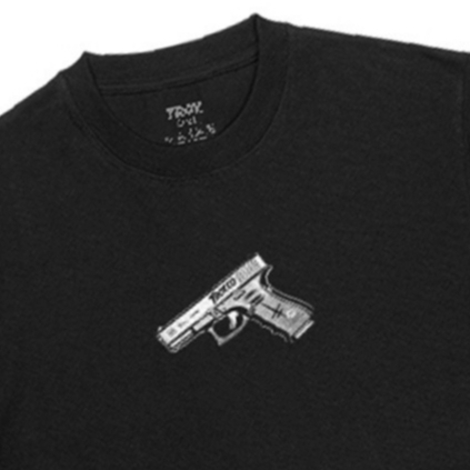 Troy Company Tshirt Black Desert Eagle Gun - Kaos Pria Hitam Lengan Pendek MTD 1384