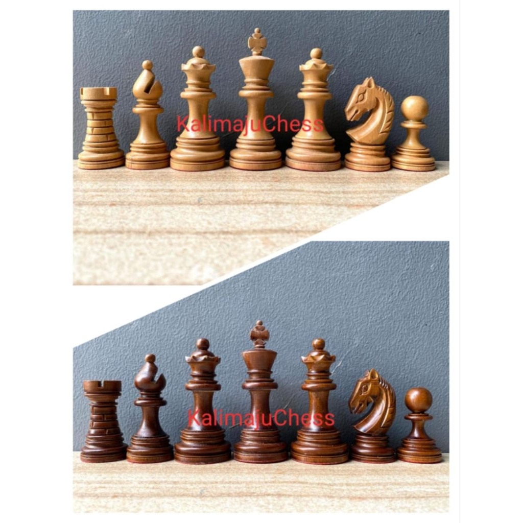 Bidak catur kayu premium type kuda nunduk