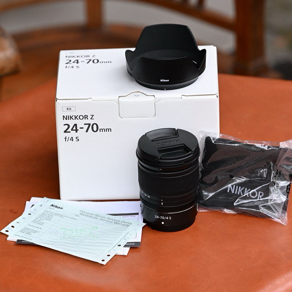 Lensa Nikon Z 24-70 f4 S Line. Bekas Mulusss Ex Garansi Resmi
