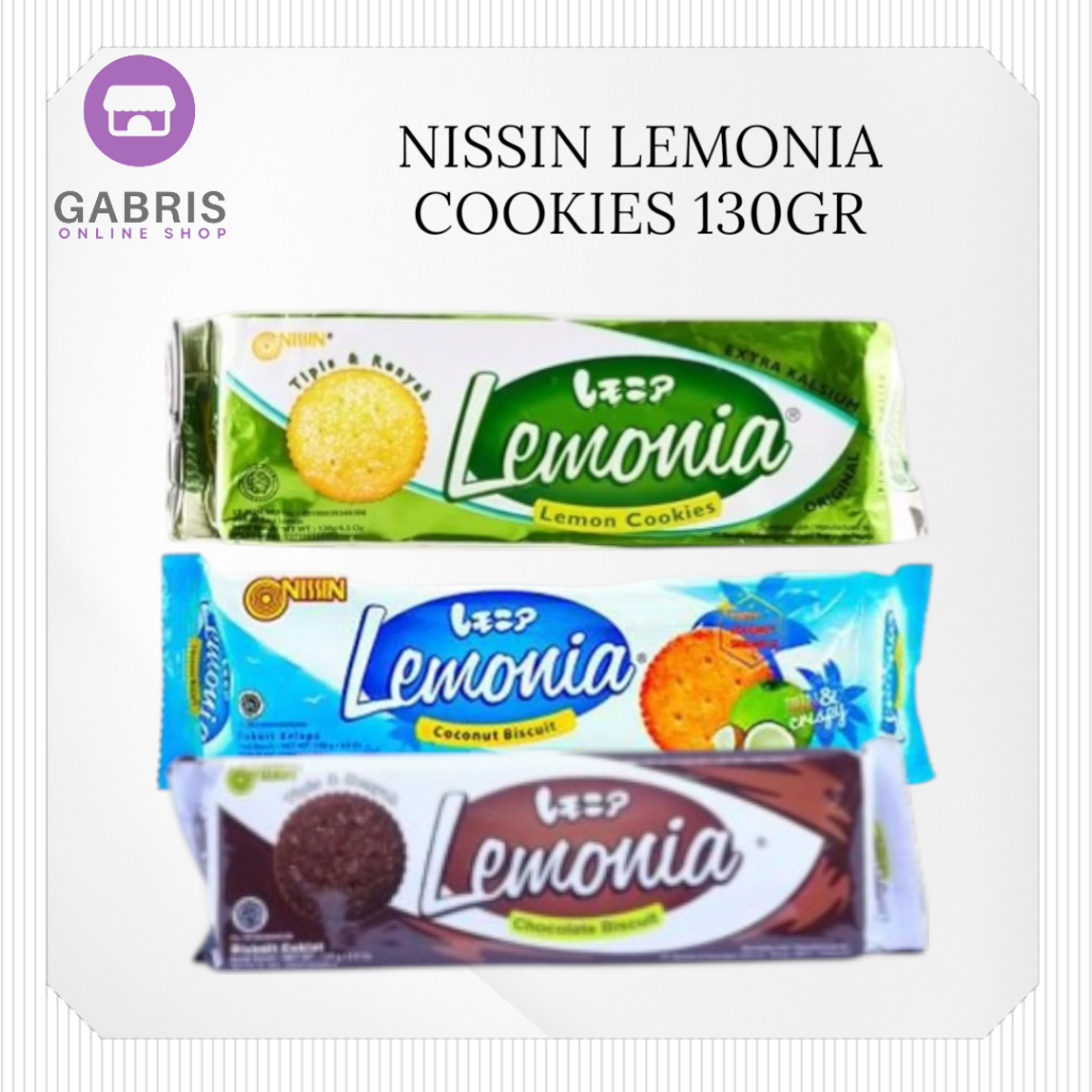 Lemonia Cookies 150gr / Biskuit Lemonia / Lemonia Lemon / Lemonia Cokelat / Lemonia Coconut