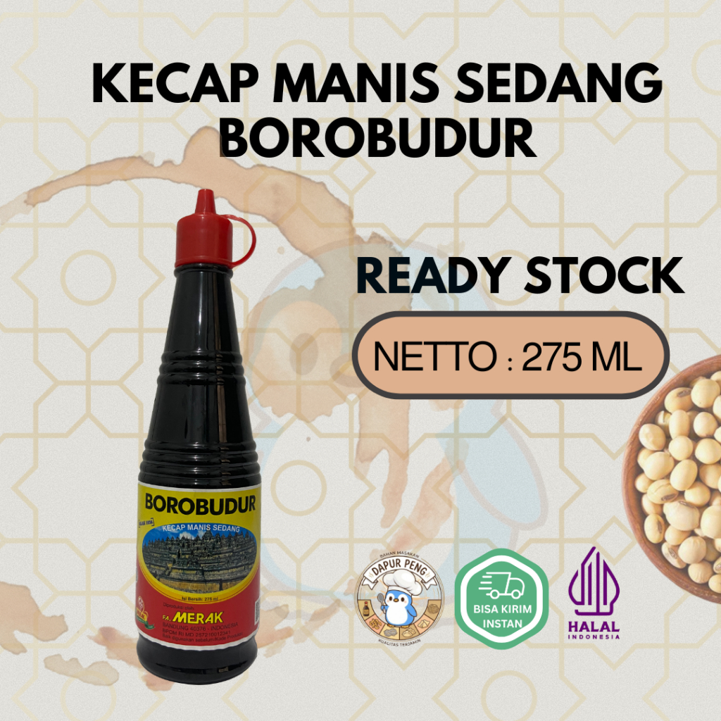 Kecap Borobudur Manis Sedang - Kecap Enak Legendaris