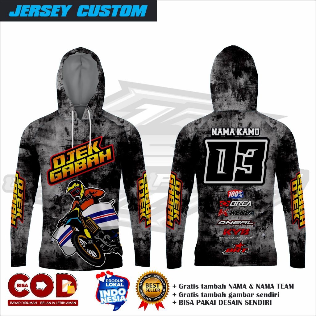 Jersey ojek gabah/Jersey ojek gabah custom/Jersey ojek gabah terbaru/Jersey ojek gabah lengan panjan