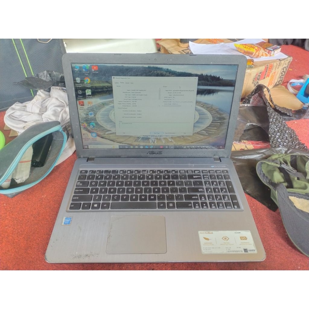 Laptop Asus X540M Processor intel Celeron N4000 Vga intel hd graphics 600