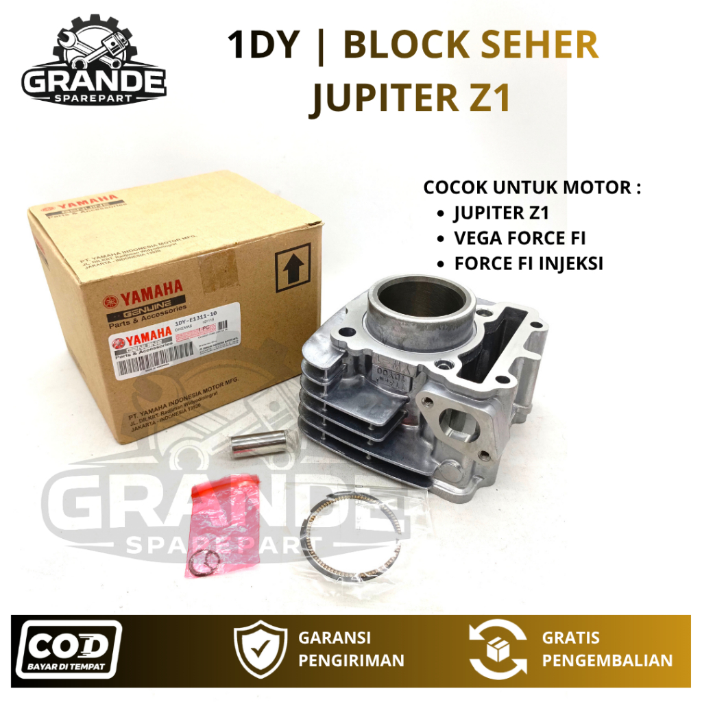1DY BLOCK SEHER KOMPLIT + PISTON KIT JUPITER Z1 / VEGA FORCE FI / FORCE FI / BLOK / CYLINDER