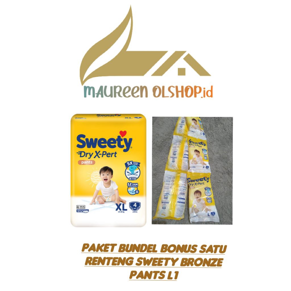 Sweety Bronze Pants XL4//Paket bundel ,gratis satu renteng sweety bronze pants L1 .untuk pembelian 6