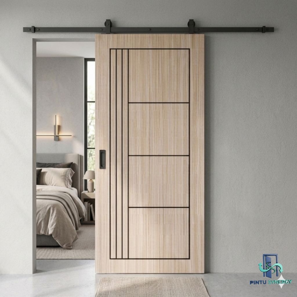 Pintu Sliding Pintu Kamar Lengkap Rell Sliding Kunci Handle