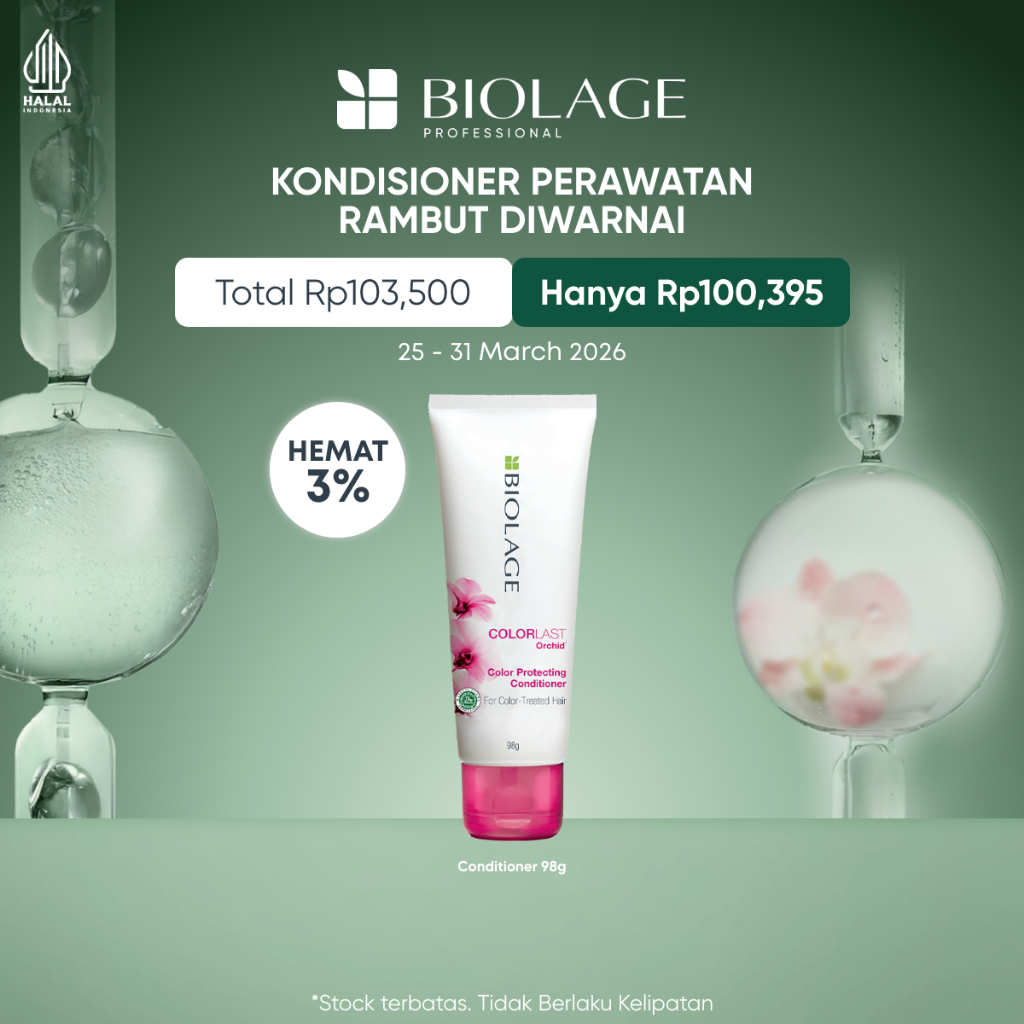 Biolage Indonesia Colorlast Conditioner 98gr - Kondisioner Professional  Perawatan Rambut Diwarnai