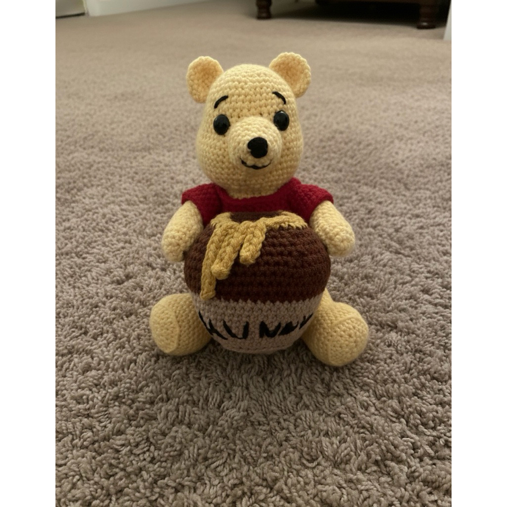 Boneka Rajut Winnie The Pooh Crochet Doll