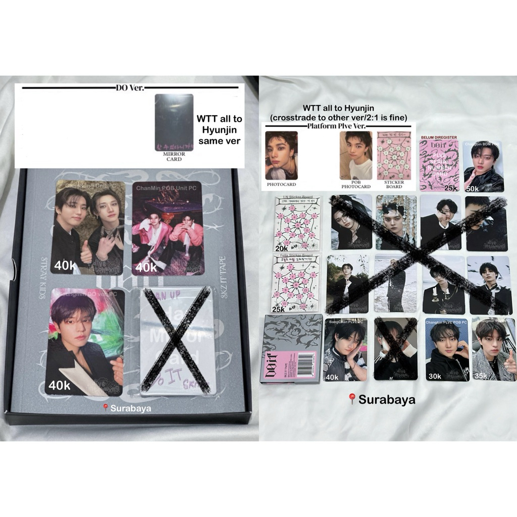 [READY] WTS/WTT Official Stray Kids DO IT Limited PLVE Photocard PC POB Mirror Sticker Board Digital
