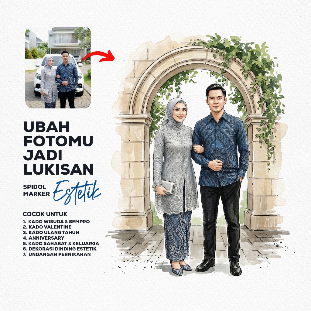 ( 1 Hari Jadi ) Jasa Edit Foto Sketsa Wajah Scribble Art Line Art Estetik Minimalis HD Softfile Kado