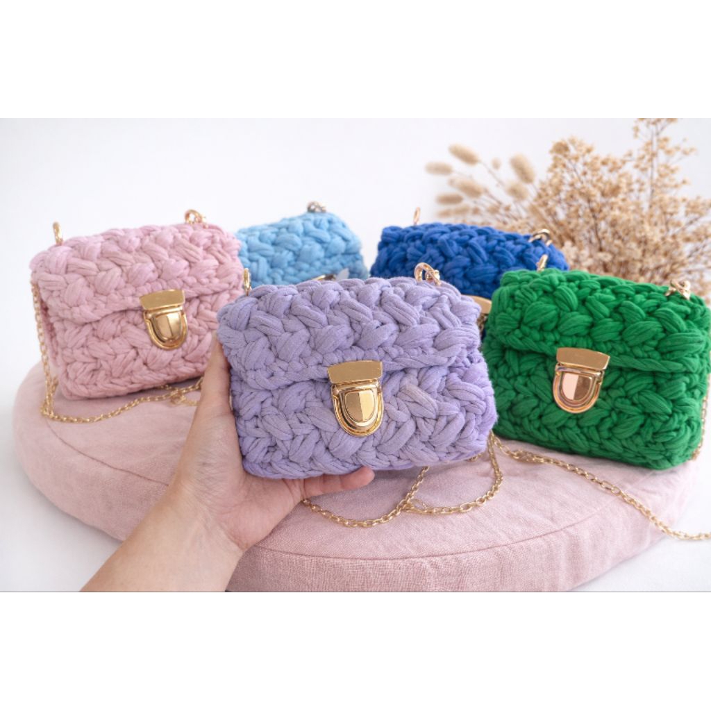 mini bag T-shirt yarn
