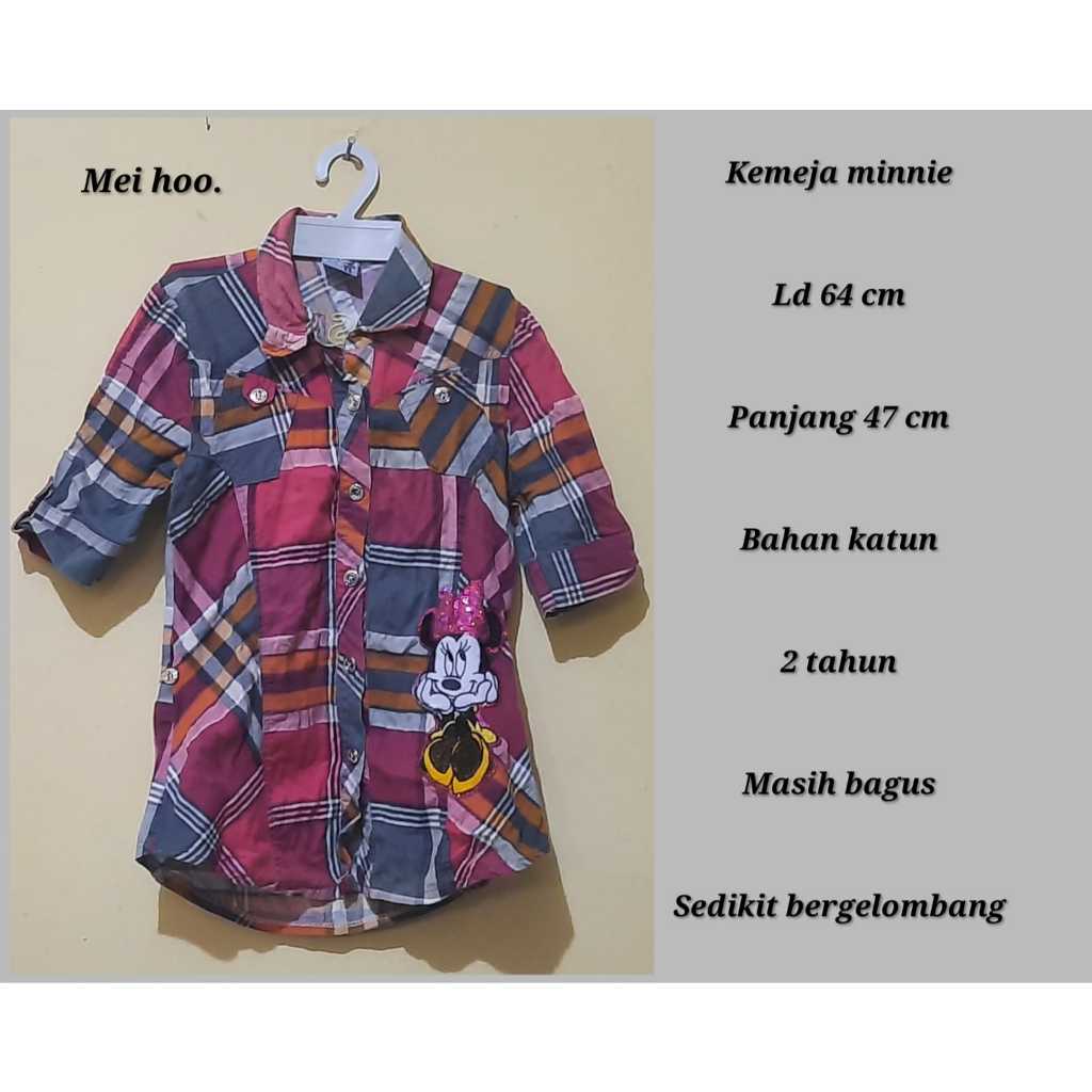 Baju kemeja anak perempuan 2 tahun prelove atasan murah meriah
