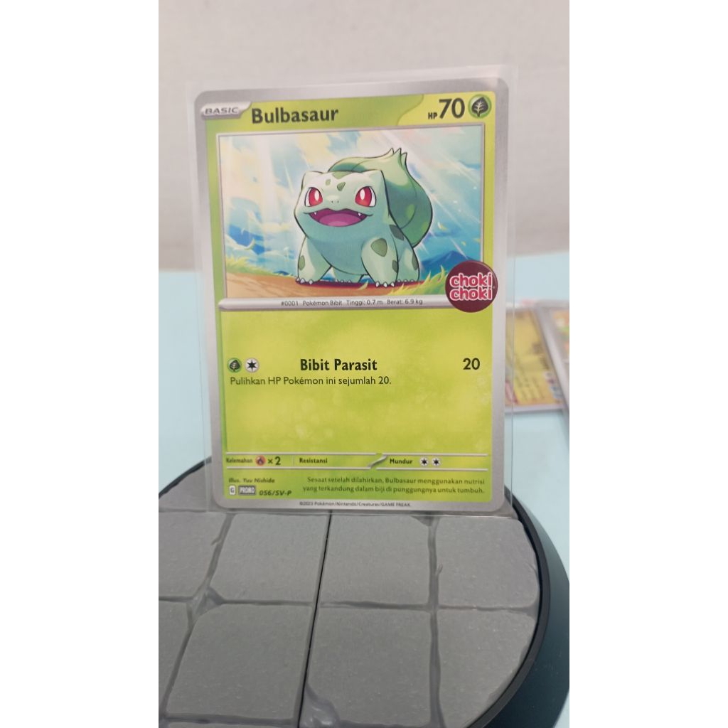 tcg pokemon Bulbasaur choki choki Indonesia promo card sv-p