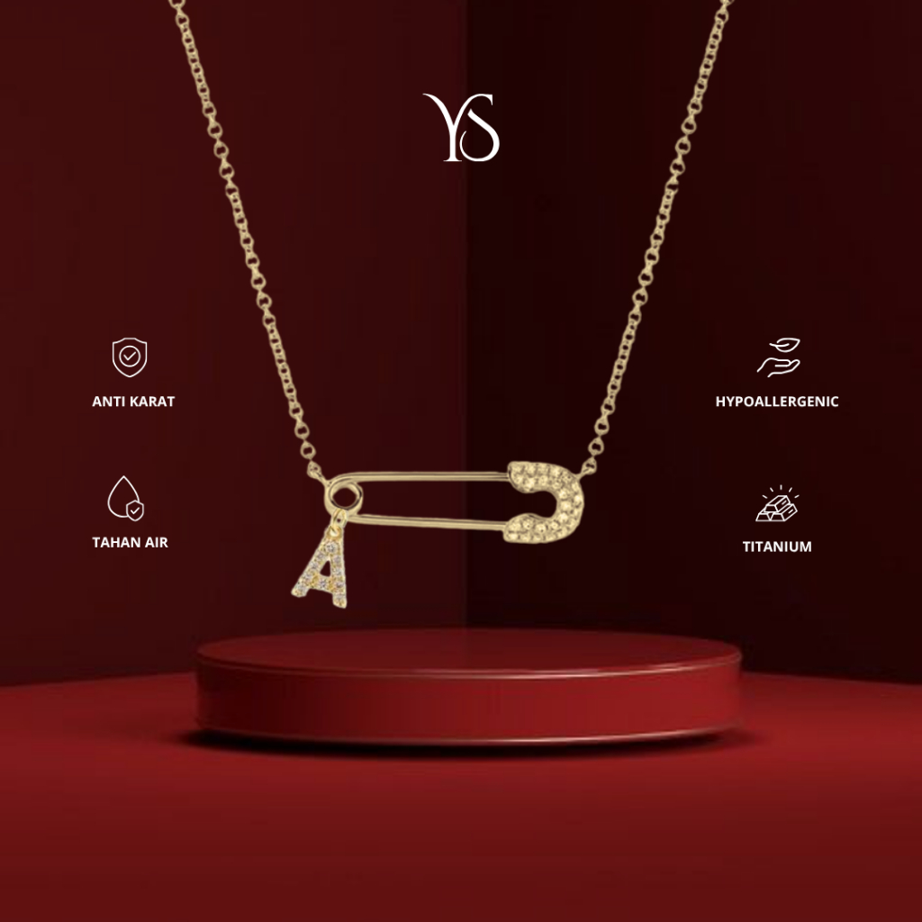 YS - Safety Pin Necklace KALUNG Anti Karat