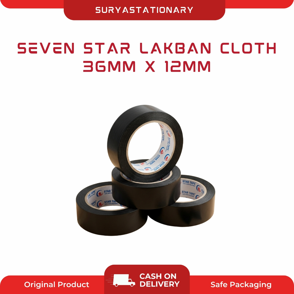SEVEN STAR LAKBAN CLOTH STAR 36MM X 12MM (PCS) / LAKBAN SEVEN STAR