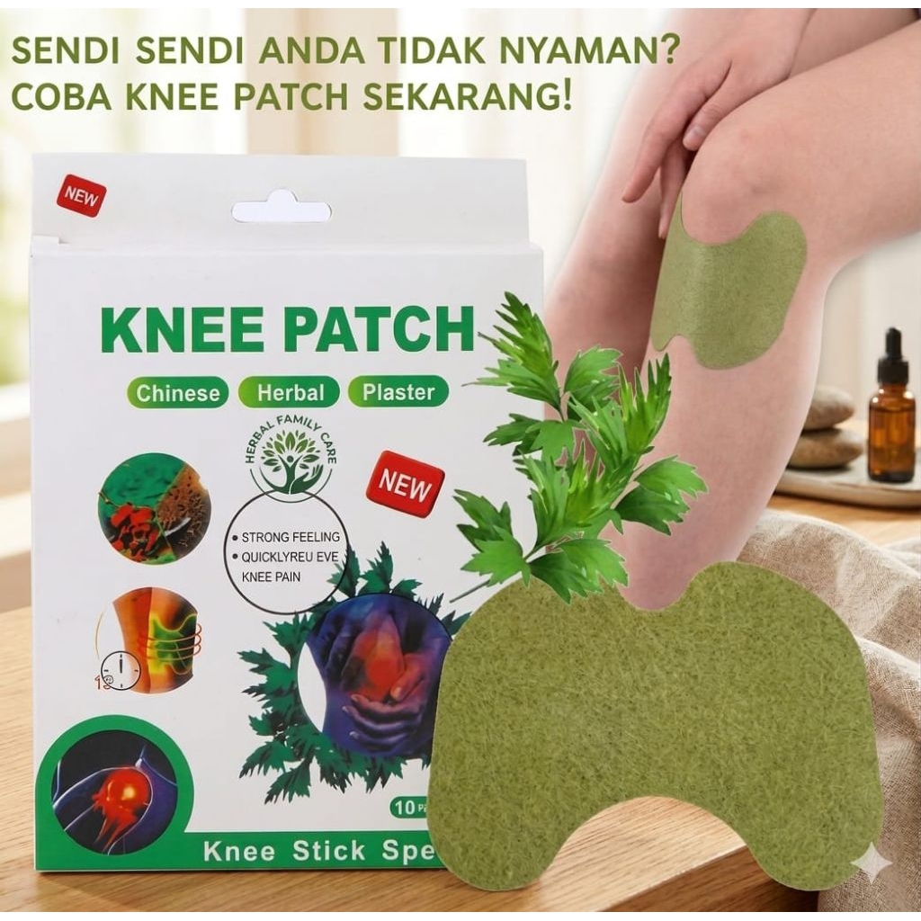 Knee Patch Herbal Isi 3Box 30lembar Plester Lutut redakan Nyeri Sendi & Pegal