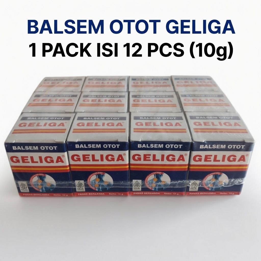 Balsem Otot Geliga 10g - Lusin, Balsem Otot Geliga 10gr, Balsem Geliga 10gr