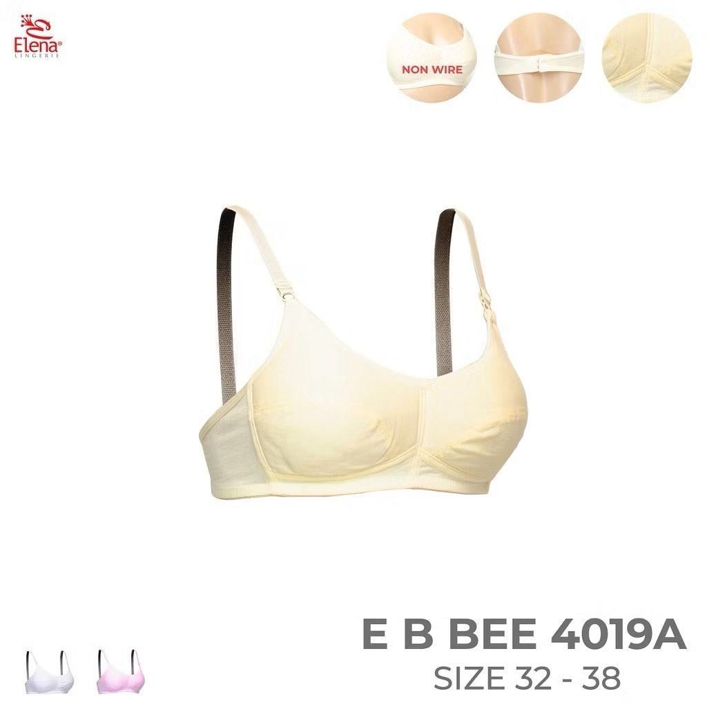 Elena Bra Beedess Miniset Remaja Katun E 4019 - 32-38 - Bra Anak Tanpa Kawat Busa Tipis Kait 2